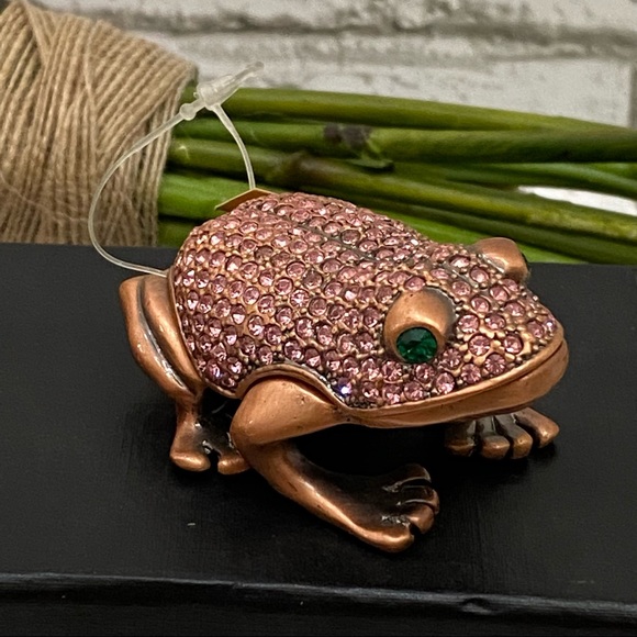 NWT Alexander Kalifano Jeweled Frog Trinket Box - Picture 6 of 9